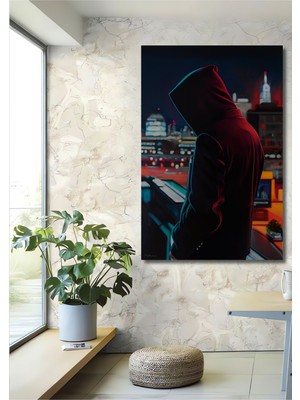 Dekoratif Dikey Anime Duvar Tablo Ahşap Dikdörtgen Tablo