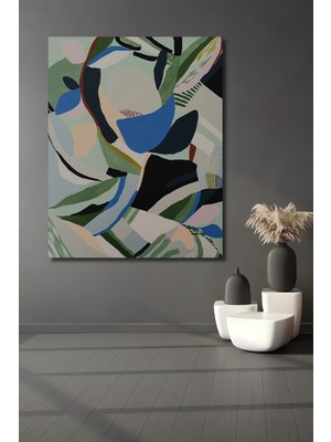 Dekoratif Dikey Modern Sanat Duvar Tablo Ahşap Dikdörtgen Tablo