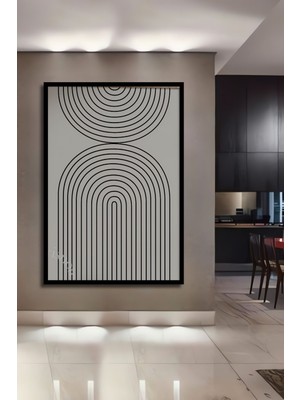 Teona Ahşap Dekoratif Ahşap Tablo Abstract Çerçevesiz Poster Çerçeve Görünümlü Dikey Duvar Dekorasyon Tablosu