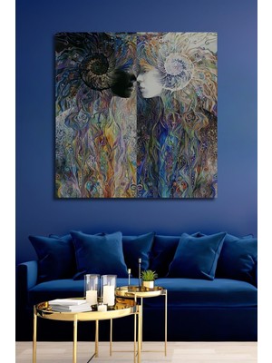 Dekoratif Dikey Spiritüel Modern Sanat Duvar Tablo Ahşap Dikdörtgen Tablo