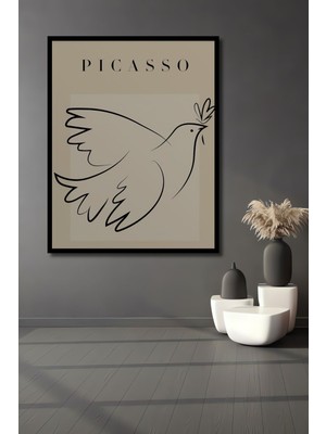 Ahşap Picasso Modern Gallery Soyut Artwork Collection Tablo Çerçeve Görünümlü Dikey Duvar Tablo