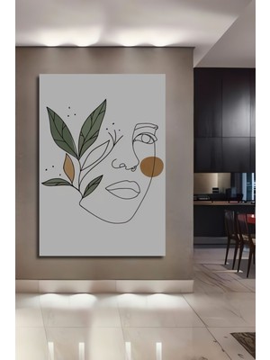 Teona Ahşap Dekoratif Dikey Modern Sanat Maske Duvar Tablo Ahşap Dikdörtgen Tablo