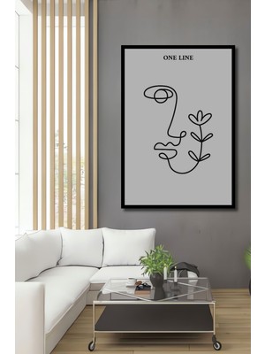 Ahşap Tablo Mid Century Matisse Bohem Soyut Minimalist Art Çerçeve Görünümlü Dikey Duvar Tablo