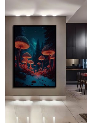 3 Boyutlu Tropikal Doğa Manzara Temalı Ahşap Tablo Çerçeve Görünümlü Dikey Duvar Dekorasyon Tablosu