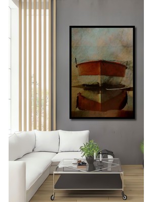 Teona Ahşap Dekoratif Poster Çerçevesiz Premium Ahşap Tablo Çerçeve Görünümlü Dikey Duvar Dekorasyon Tablosu