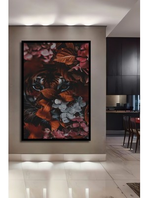 Teona Ahşap 3 Boyutlu Tropikal Doğa Manzara Temalı Ahşap Tablo Çerçeve Görünümlü Dikey Duvar Dekorasyon Tablosu