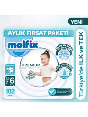 Molfix Premium Aylık Fırsat Paketi 6 Beden 102 Adet