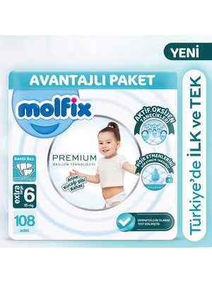 Molfix Premium Avantajlı Paket 6 Beden 108 Adet