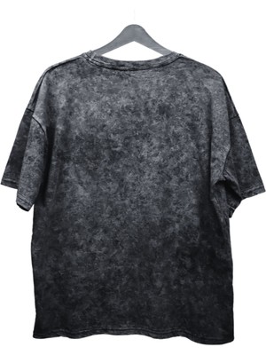 Fuddy Moda Unisex Darth Vader Baskılı Yıkamalı Tişört, Oversize Star Wars Baskılı Vintage T-Shirt