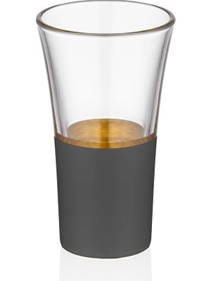 Decorium Vision Black 24 Ayar Altın Yaldızlı 60 ml 6 Parça Cam Shot Bardağı