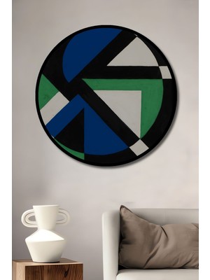 Teona Ahşap Dekoratif Modern Sanat Duvar Tablo Ahşap Yuvarlak Tablo