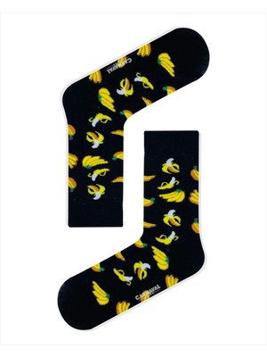 Carnaval Socks Çoklu Muz Desenli Renkli Çorap