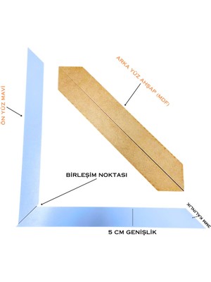 Dekoratif Minimalist Çizim Baba Oğul Duvar Tablo Ahşap Yuvarlak Tablo