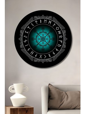 Dekoratif Modern Saat Duvar Tablo Ahşap Yuvarlak Tablo