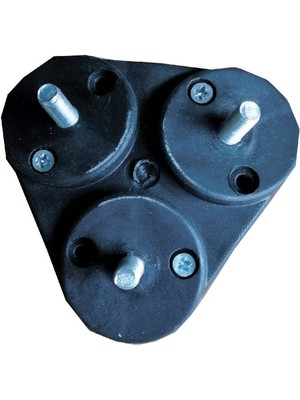 Evnalia Zigon Sehpa Siyah Plastik Bağlantı Aparatı Açılı 3'lü Ayak Için (1 Adet)