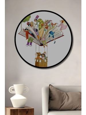 Teona Ahşap Dekoratif Modern Sanat Duvar Tablo Ahşap Yuvarlak Tablo