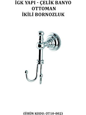 Çelik Banyo Ottoman Bornozluk Çiftli (OT10-002)