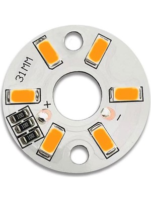 Roboyol Store 5730 5V 3W 31MM Sarı LED Modül Aluminyum Pcb 6 LED Lamba Aydınlatma Işık