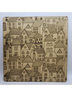 Destina Boyama Seti "minyatür Evler, 23CM*23CM"