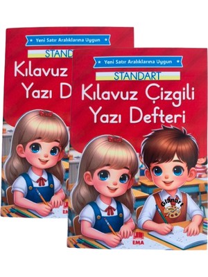 Glanart yeni müfredat klavuz çizgili güzel yazı defteri 2 adet orta boy (16,5 x 24 cm ) 48 sayfa