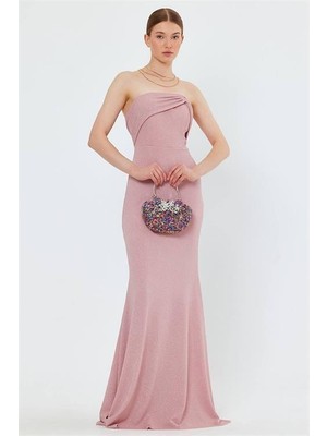 Dip Moda Kadın kare yaka eteği fırfırlı çiçek desenli viskon elbise DP10026