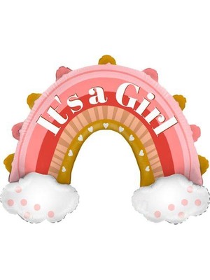 Kidspartim Its A Gırl Gökkuşağı Folyo Balon 32 Inç 72 cm