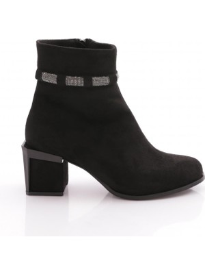 Dgn 742-22K Kadin Simli Ip Detayli Topuklu Bot