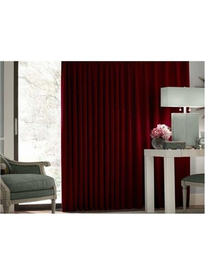 Dhm Perde Bordo Blackout Karartma Perde Güneşlik Pilesiz Extraforlu Düz Dikim