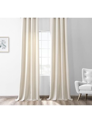 Dhm Perde Krem Blackout Karartma Perde Güneşlik Pilesiz Extraforlu Düz Dikim