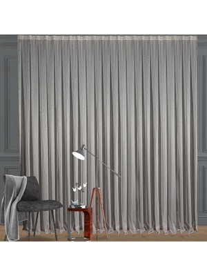 Dhm Perde Gold Simli İnce Çizgili Tül Perde Seyrek Pile 1'e 2 Pile