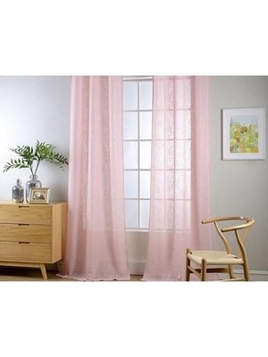 Dhm Perde Pudra Keten Tül Perde Yüksek Kalite Sık Pile 1'e 3 Pile