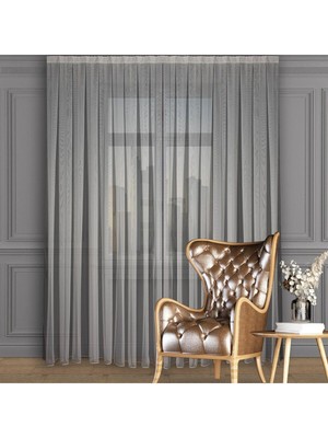 Dhm Perde Kırık Beyaz Düz Tül Perde Monaliza Sık Pile 1'e 3 Pile