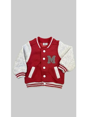 Motherlove Çocuk Bomber Ceket Bordo Renkli Kısa Kol Regular Fit Özellikli