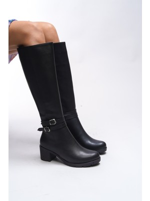 Riccon Zauhilde Kadın Toka Detaylı Topuklu Çizme 0012746