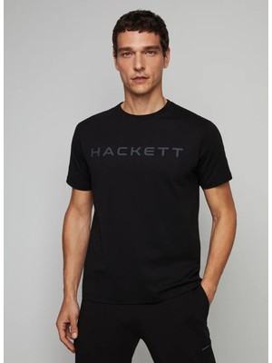 Hackett Bisiklet Yaka Siyah Erkek T-Shirt HM500713