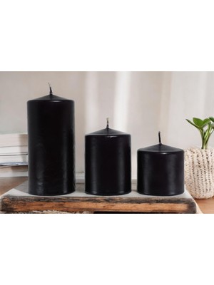 Mak Candle 3'lü Blok Mum Set Dekoratif ve Hediyelik