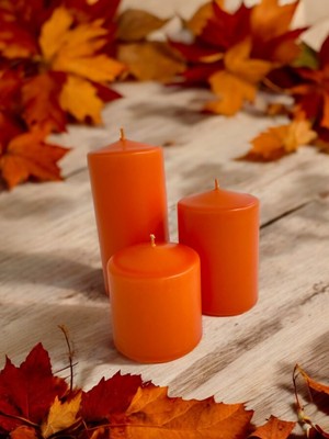 Mak Candle 3'lü Blok Mum Set Dekoratif ve Hediyelik