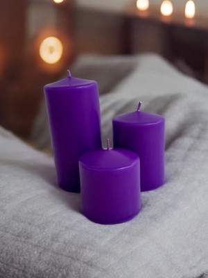 Mak Candle 3'lü Blok Mum Set Dekoratif ve Hediyelik
