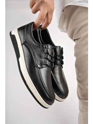 Tarçın Ayakkabı Hakiki Deri Siyah Erkek Deri Casual Ayakkabı Mrd7-0129