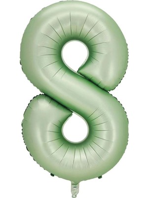 Kidspartim 8 Rakam Yeşil Folyo Balon 40 Inç 100 cm