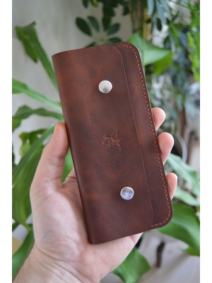 Oh Deer Leather El Yapımı Uzun  Cüzdan