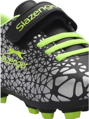 Slazenger Erkek Çocuk Krampon Futbol Ayakkabısı Crystal Unisex Çocuk Futbol Ayakkabı Siyah / Yeşil SA24FF006-580