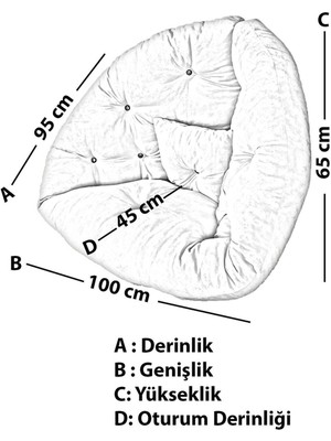 Hmplast Premium Kalite Armut Koltuk 2'li Set | Keten Kumaş Yer Minderi ve Yatak Olabilen Ikili Minder - Krem