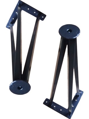 Evnalia Metal Boru Ayak Kütük Masa Dresuar Kaşıklık Kitaplık Orta Sehpa Zigon Ayağı 40 cm (2 Adet)