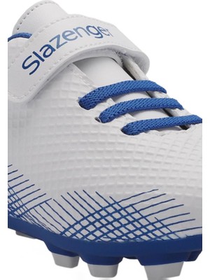 Slazenger Cultural Unisex Çocuk Futbol Ayakkabı Beyaz / Saks Mavi SA24FF008-033