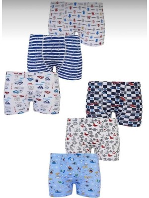 Tutku 12'li Karışık Desenli Elestan Pamuklu Boxer 9-10 Yaş Erkek Çocuk İçin Rahat Seçenek