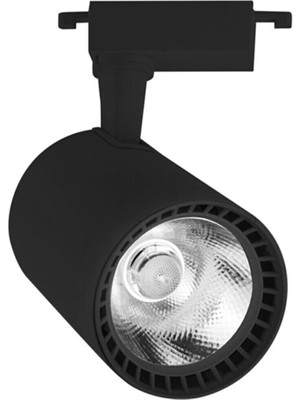 3 Siyah Kasa ve Günışığı 3 Adet 360 Derece Dönen LED Ray Spot Lamba 1 Metre Raylı Armatür LED Metal