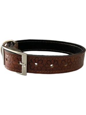 LN Leather Gerçek Deri Orta Irk Vaketa Deri 2,5 x 55 cm Ebatlarında Köpek Tasması