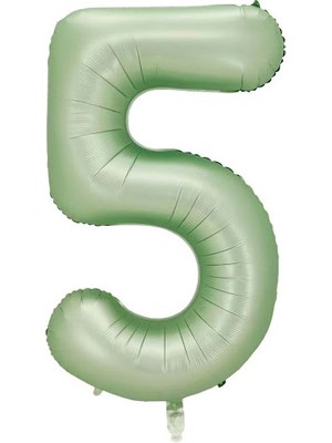 Kidspartim 5 Rakam Yeşil Folyo Balon 40 Inç 100 cm