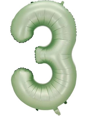 Kidspartim 3 Rakam Yeşil Folyo Balon 40 Inç 100 cm